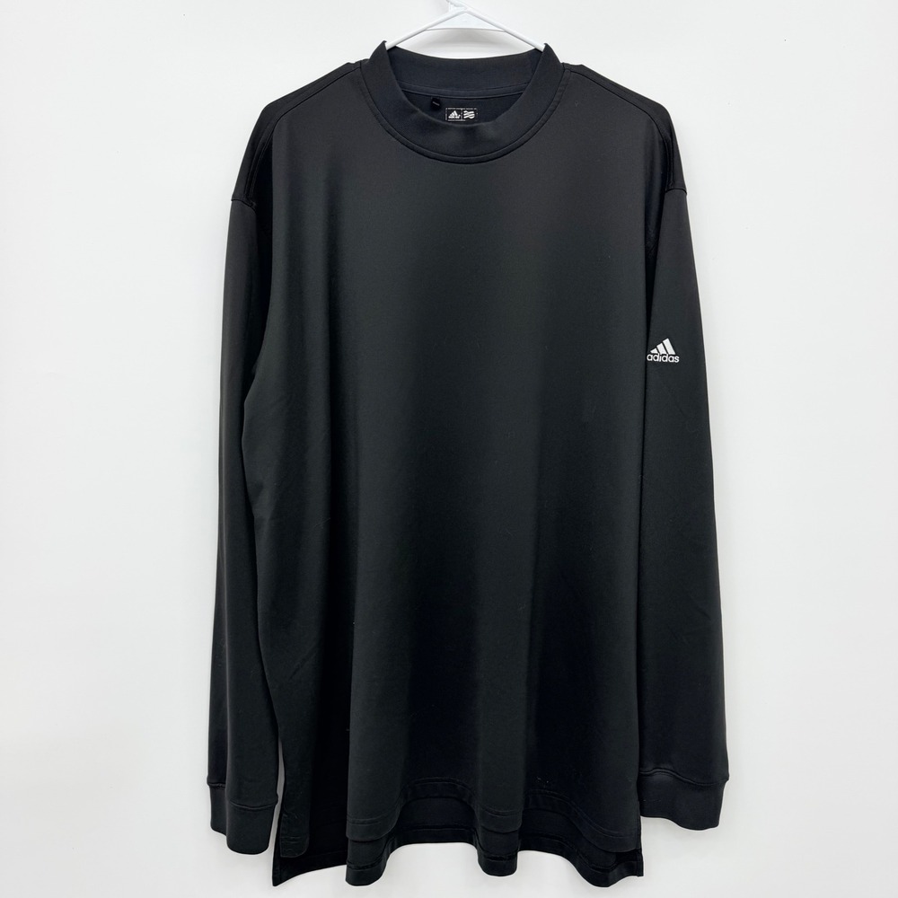 Adidas Golf Climalite Long Sleeve Mock Neck Pullover Mens 2XL Black